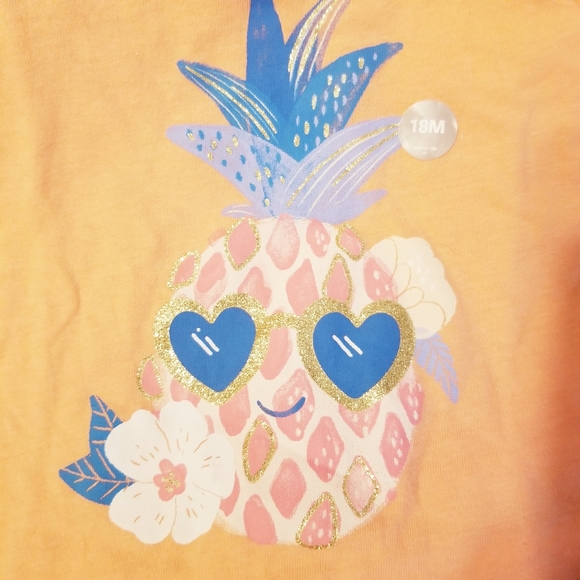 Carters Toddler Girls Summer Pineapple Shorts & Tank Top Set NWT 18M - Picture 2 of 4